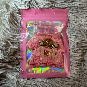 LABUBU V4 Pin for Love Outfits- Mini Pink GG 3pc Set